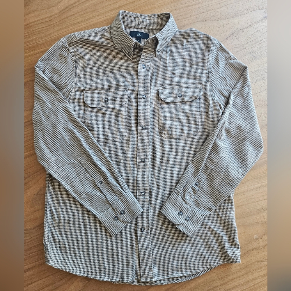 Banana Republic Super-Soft Houndstooth Button-down Shirt, Size M
